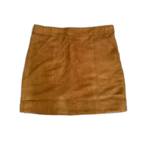 Banana Republic Faux Suede Camel Brown Mini Skirt